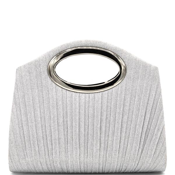 MODERN OVAL HANDLE EVENING BAG