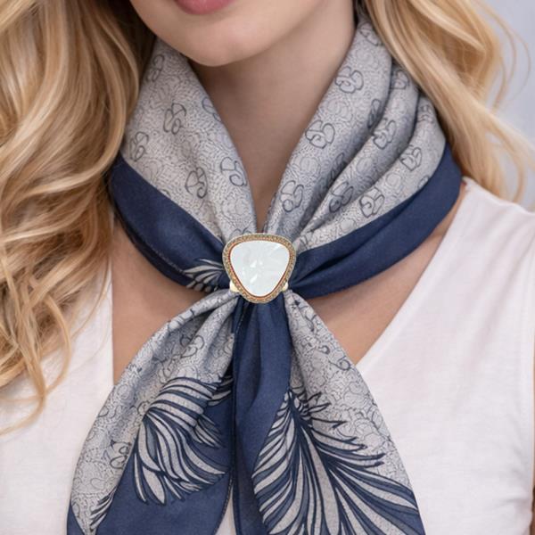 14K GOLD DIPPED SHIELD SCARF RING