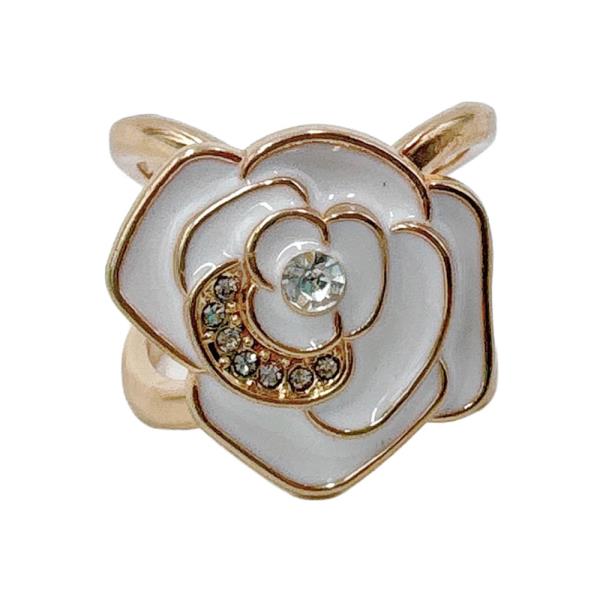 14K GOLD DIPPED ROSE SCARF RING