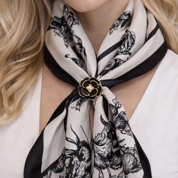 14K GOLD DIPPED FLOWER SCARF RING