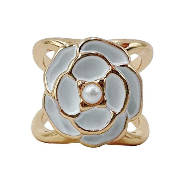 14K GOLD DIPPED FLOWER SCARF RING