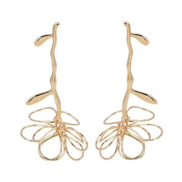 WIRE FLOWER POST EARRING