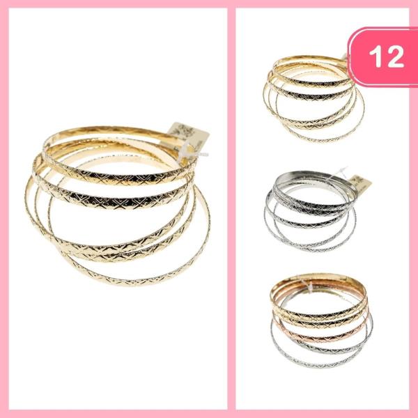 BANGLE BRACELETS (12 UNITS)