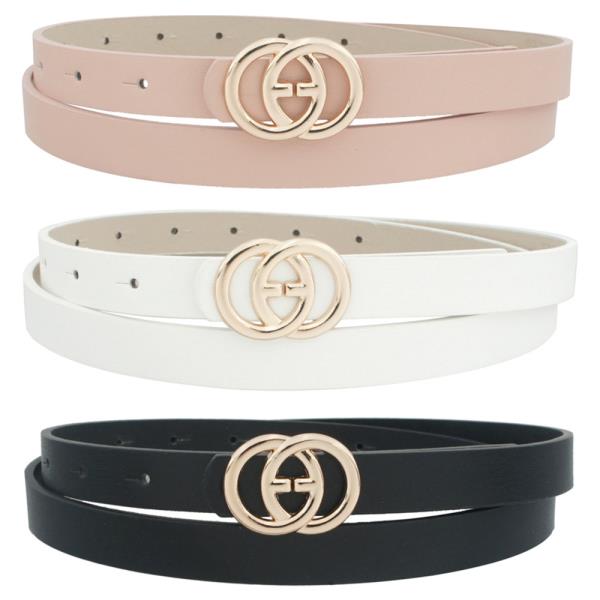 CENTER BAR CUT DOUBLE CIRCLE TRIO BELT