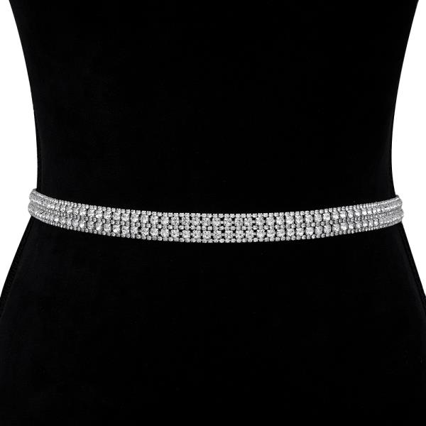 RHINESTONE 2 LINE HOOK BELT