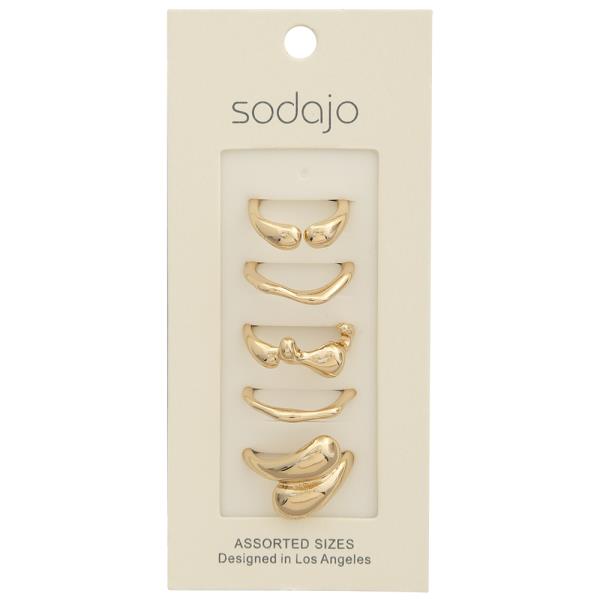 SODAJO ASSORTED METAL DESIGN RING SET