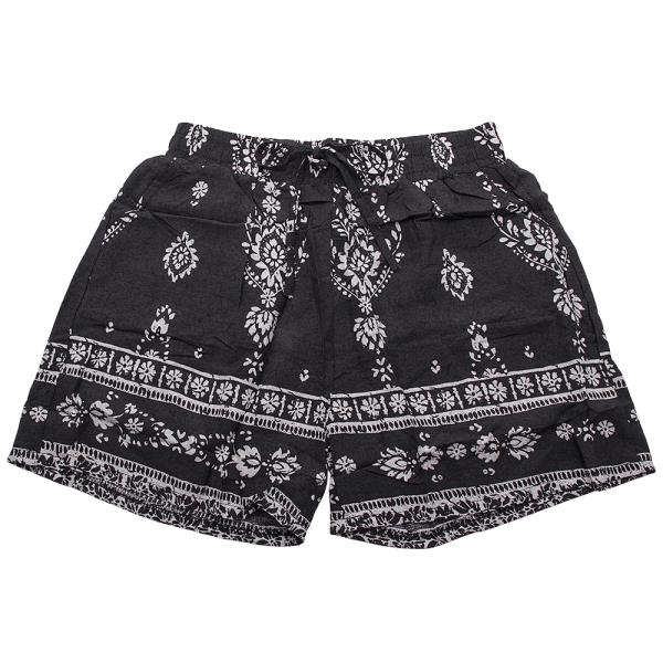 EMBROIDERED ELASTIC WAIST SHORTS