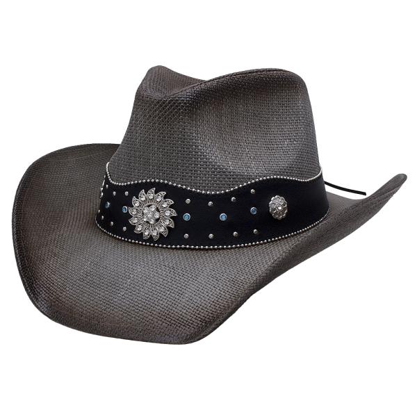 WESTERN BAND BRIM COWBOY HAT