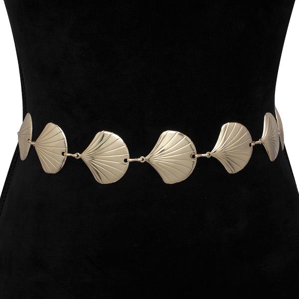 SHELL LINK METAL HOOK BELT