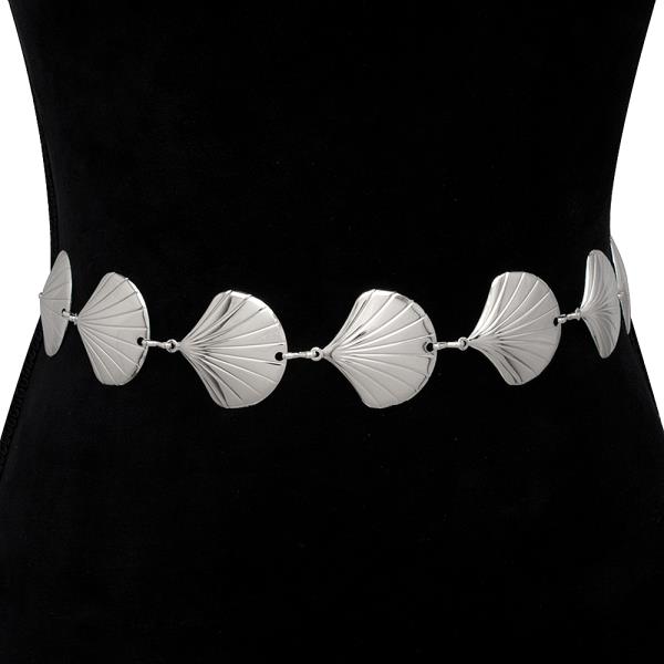 SHELL LINK METAL HOOK BELT