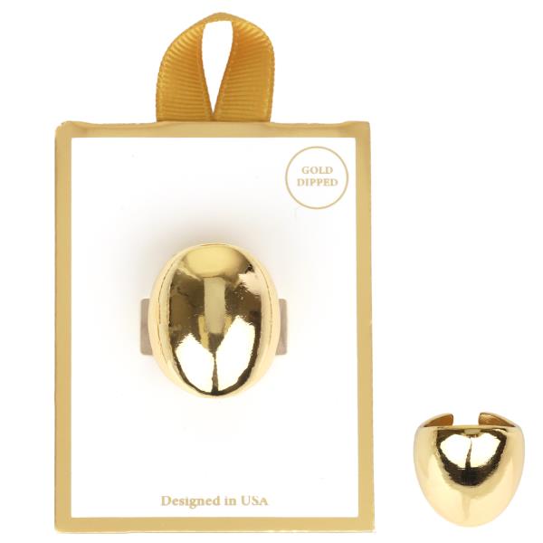 OVAL DOME METAL RING