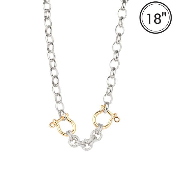 METAL HORSEBIT LINK NECKLACE