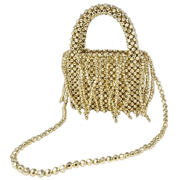 BEAD ALL OVER FRINGE EVENING BAG