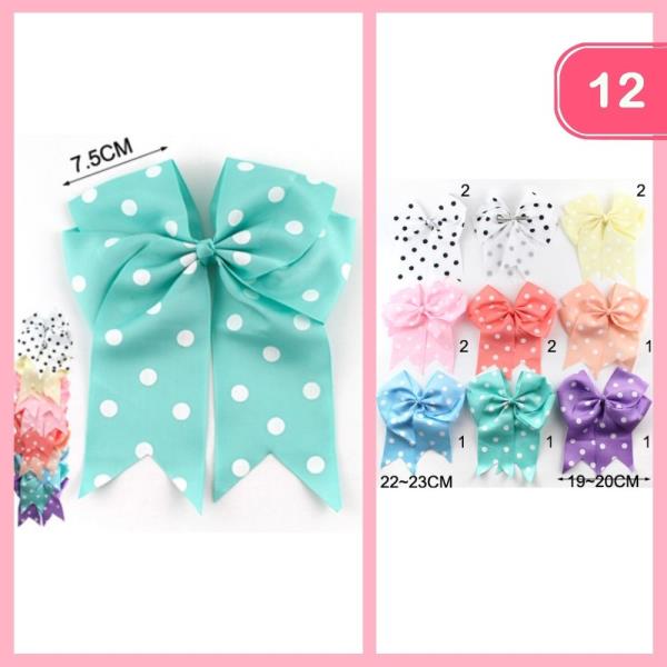 POLKA DOT HAIR BOW (12 UNITS)