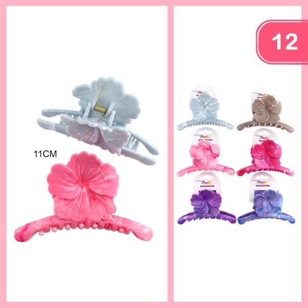 FLOWER HAIR CLIPS (12 UNITS)