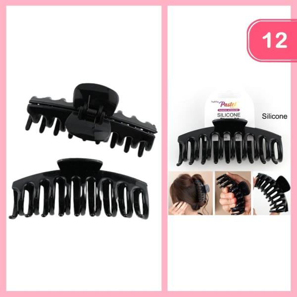 SILICONE HAIR CLAW CLIP (12 UNITS)