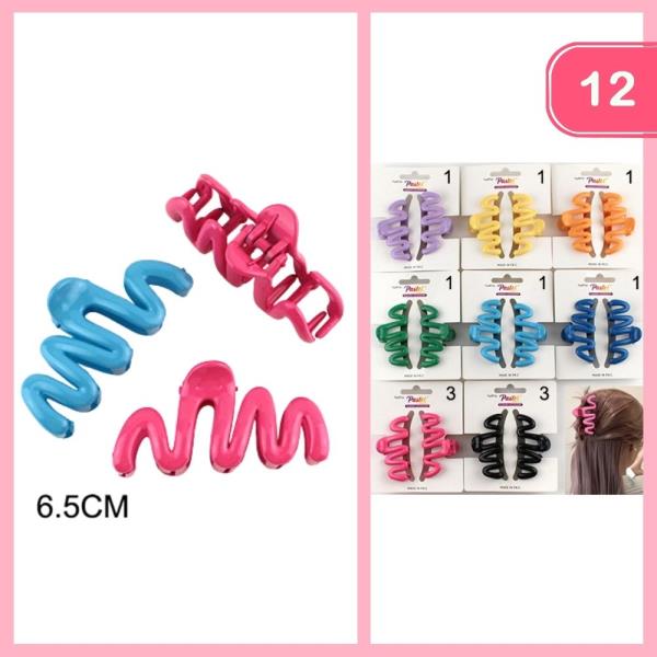 WAVY HAIR CLAW CLIP (12 UNITS)
