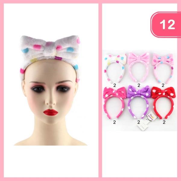 POLKA DOT SPA HEADBAND (12 UNITS)