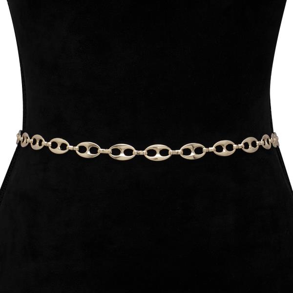 OVAL METAL DESIGN HOOK BELT