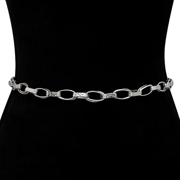 DOUBLE OVAL METAL LINK HOOK BELT