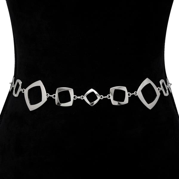 SQUARE SHAPE METAL LINK HOOK BELT