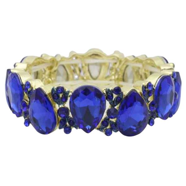 RHINESTONE BRIDAL STRETCH BANGLE BRACELET