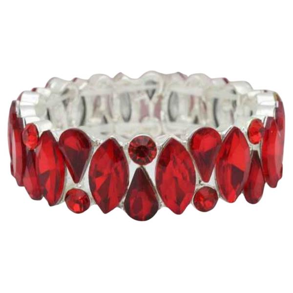 CRYSTAL STONE BRIDAL STRETCH BRACELET