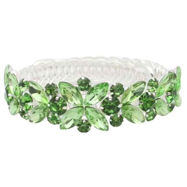 CRYSTAL STONE BRIDAL WIRE ADJUSTABLE BRACELET