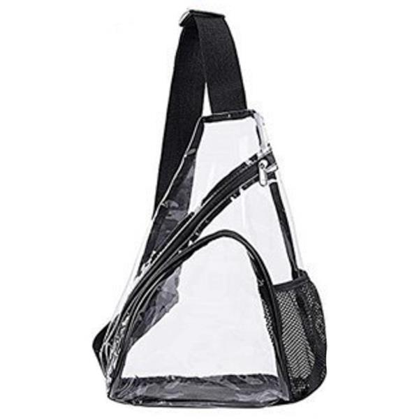 CLEAR BLACK LINE CROSSBODY FANNY BAG