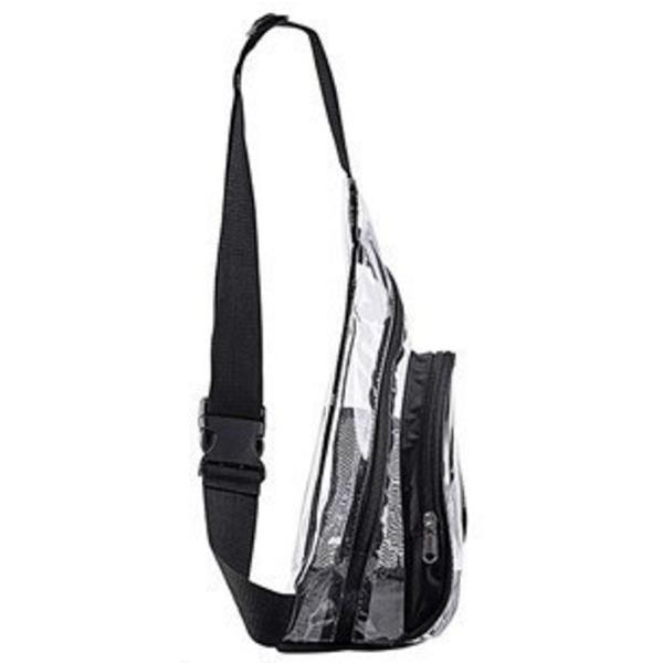 CLEAR BLACK LINE CROSSBODY FANNY BAG