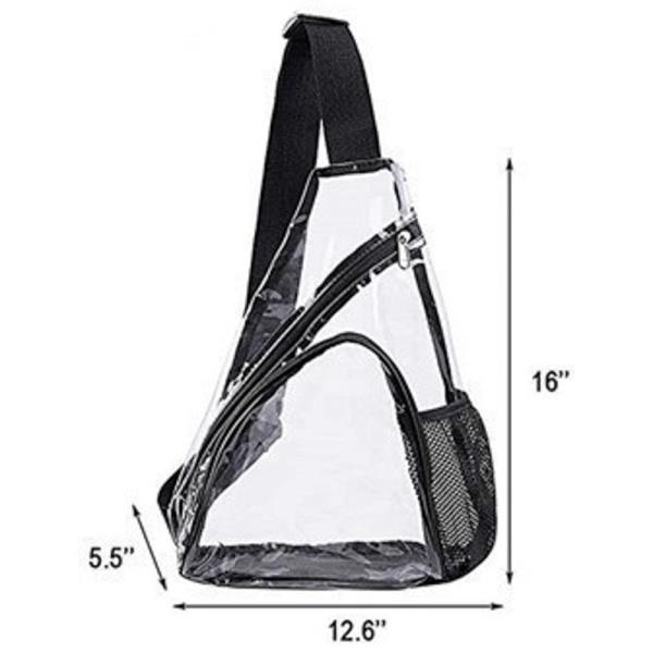 CLEAR BLACK LINE CROSSBODY FANNY BAG