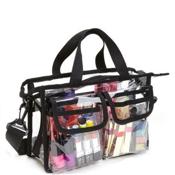 CLEAR MULTI POCKET COSMETIC TOTE BAG