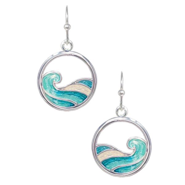 SEALIFE WAVE EPOXY EARRING