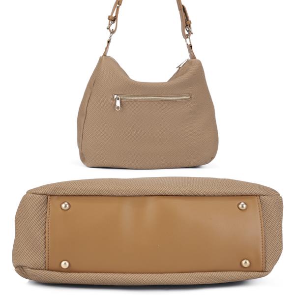 2IN1 TEXTURE SHOULDER HOBO W MINI BAG SET