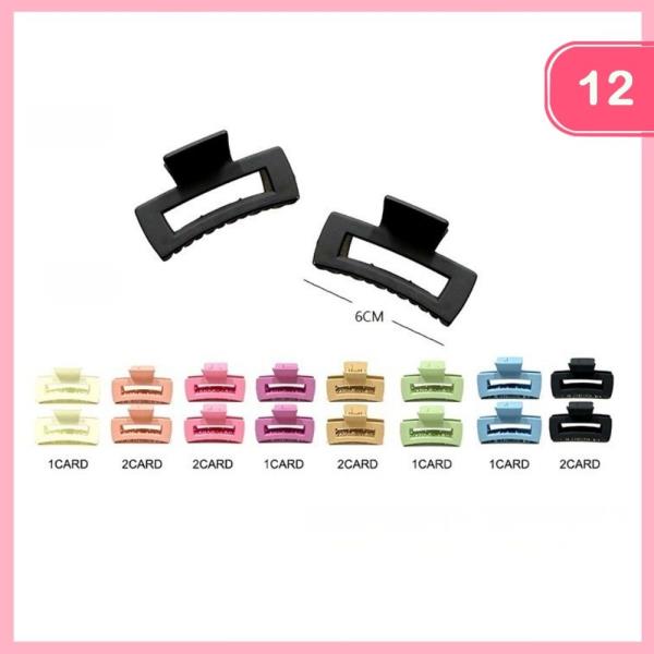 HAIR CLAW CLIP SET (12 UNITS)