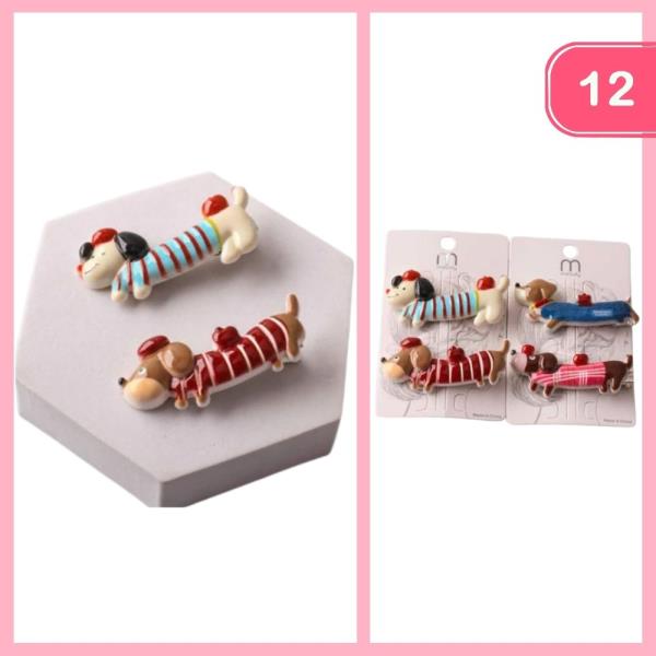 DUAL DACHSHUND DOG CLIP (12 UNITS)