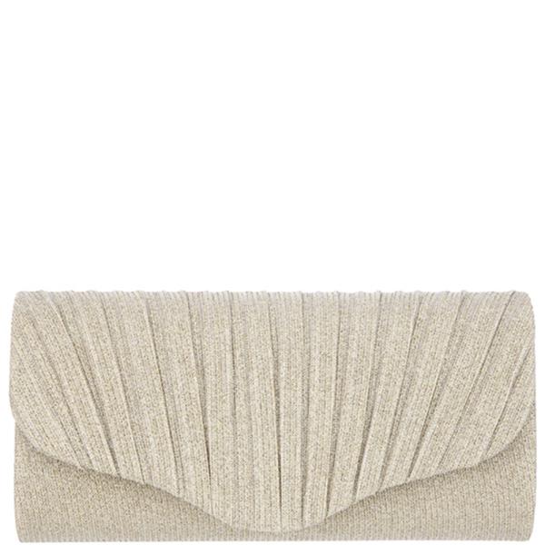 TEXTURE CREASED FLAP EVENING CLUTCH BAG