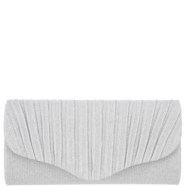 TEXTURE CREASED FLAP EVENING CLUTCH BAG