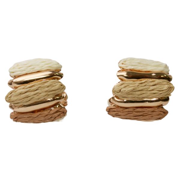 RAFFIA C HOOP EARRING