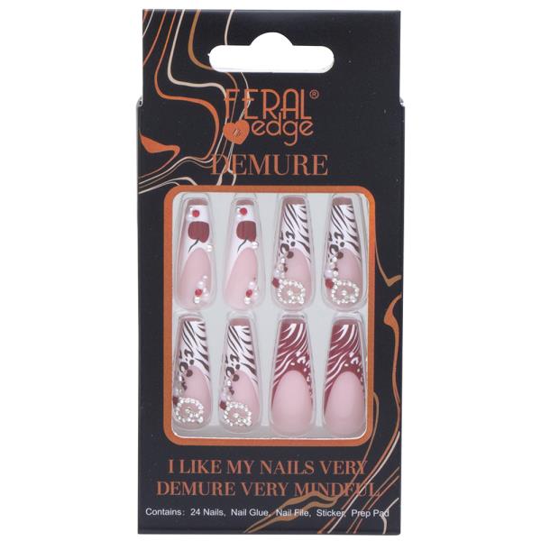 FERAL EDGE DEMURE DESIGN NAIL DECORATION SET