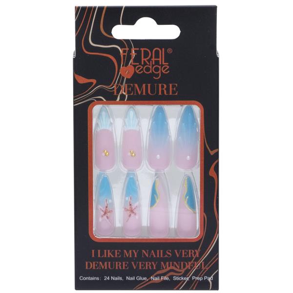 FERAL EDGE DEMURE DESIGN NAIL DECORATION SET