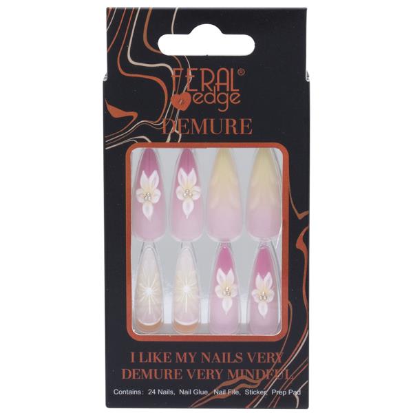 FERAL EDGE DEMURE DESIGN NAIL DECORATION SET