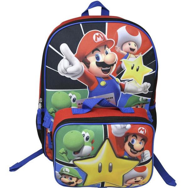 MARIO BACKPACK W LUNCH BAG