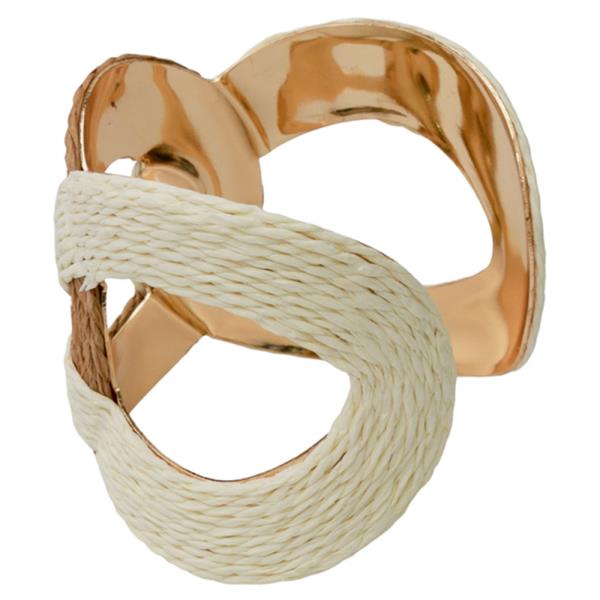 RAFFIA STRAW CUFF BRACELET