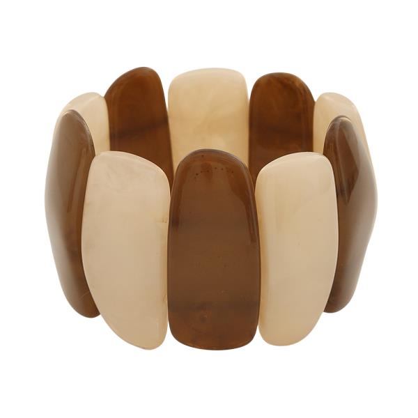 TWO TONE ACRYLIC STRETCH BRACELET