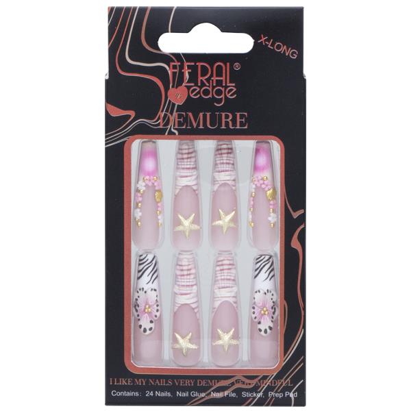 FERAL EDGE DEMURE DESIGN NAIL DECORATION SET