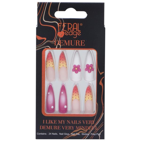 FERAL EDGE DEMURE DESIGN NAIL DECORATION SET