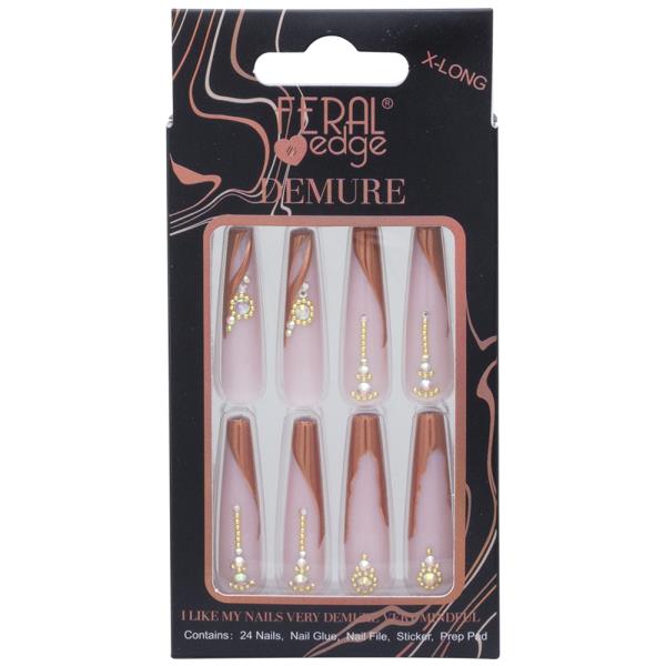 FERAL EDGE DEMURE DESIGN NAIL DECORATION SET