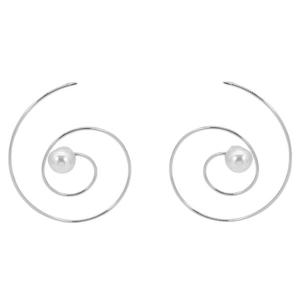 METAL SPIRAL STATEMENT STUD EARRING