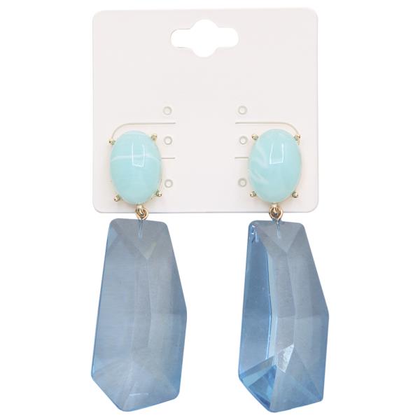 RESIN ROUND DROP EARRING